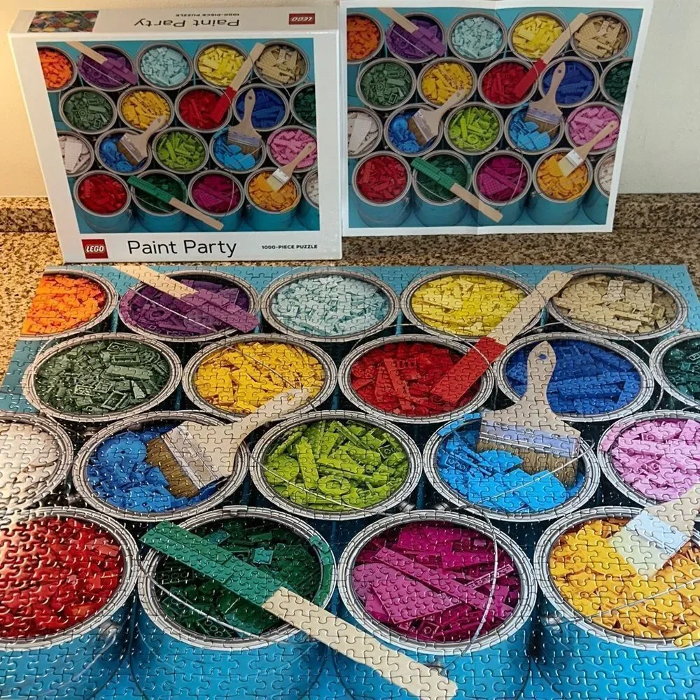 LEGO Paint 🎨 Party Puzzle 🧩 with Vibrant Colors 1000 Piece Brain 🧠 Challenge